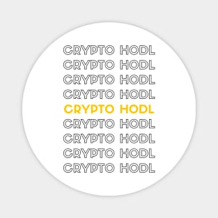 Crypto HODL Typography (black) Magnet